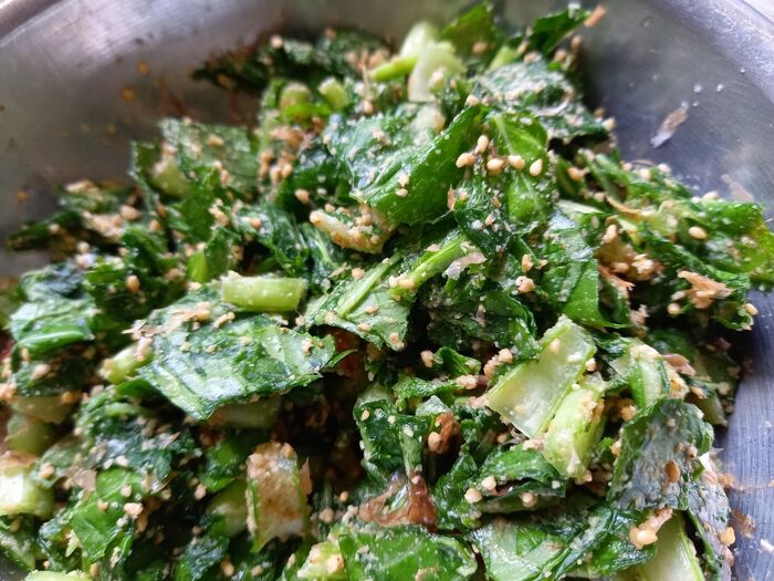 青野菜のおかかごま和え