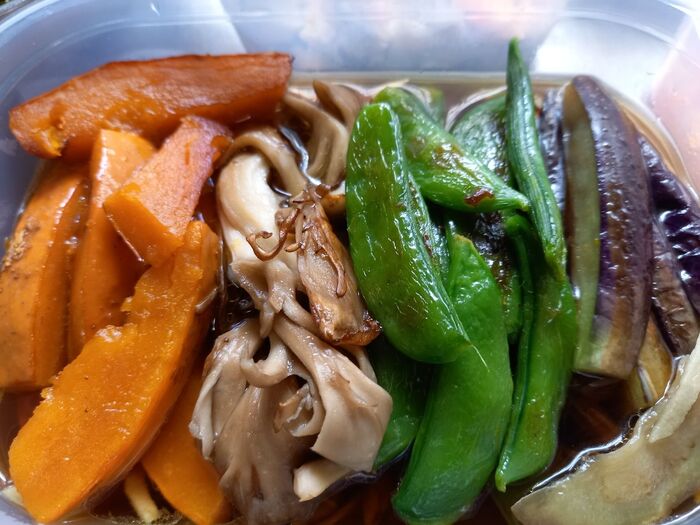 野菜とキノコの焼き浸し