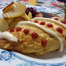 お家lunch【きもいオムライス、もちパパstyle】