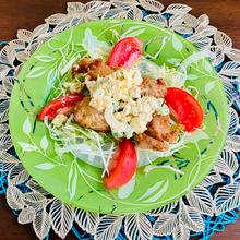 新玉ねぎでチキン南蛮タルタルソース