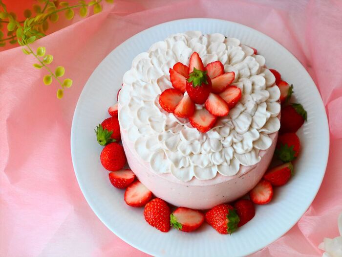 春を味わう ストロベリーチーズケーキ