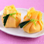 【巾着寿司】便利な野菜だし使用!