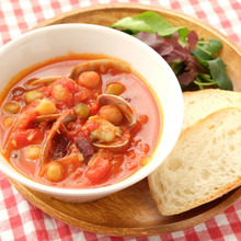 【くらし薬膳】イライラ解消!あさりと豆のトマトスープ~春の薬膳