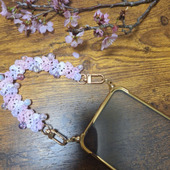 【100均DIY 】お花見気分deスマホショルダー