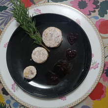 ヨーグルト柚餅子、カッシュナッツとパパイヤ風味