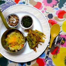 煎茶かほるリゾット〜お茶風味のかき揚げを添えて〜