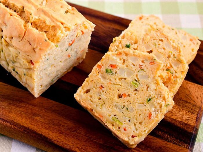 【米粉と野菜のケークサレ】便利な野菜だし使用!