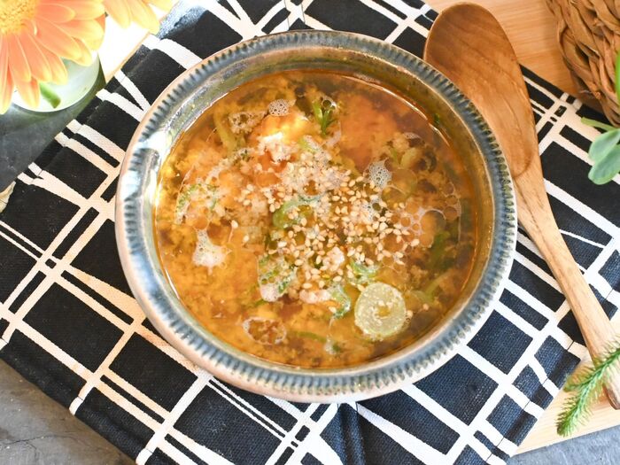 電子レンジで!我が家の担々風スープ