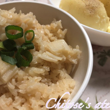 ホタテの炊き込みご飯♪同時にもう一品(^-^)