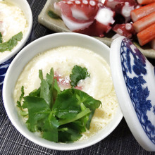 電子レンジdeサっと作れる 旨味たっぷり、たことカニカマだけの海の幸茶碗蒸しー!