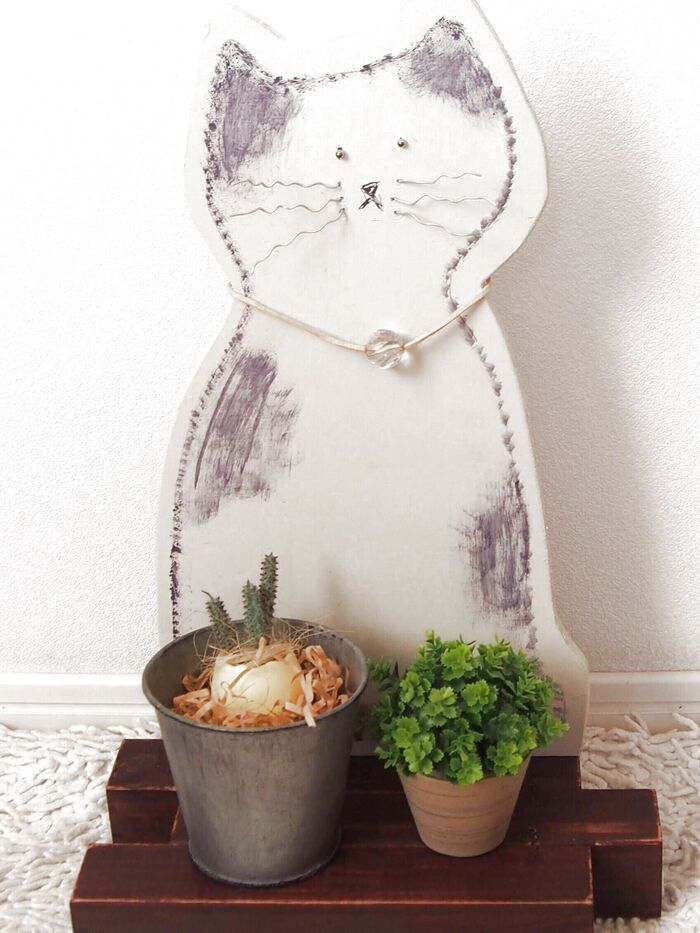 ねこちゃんの花台できました~