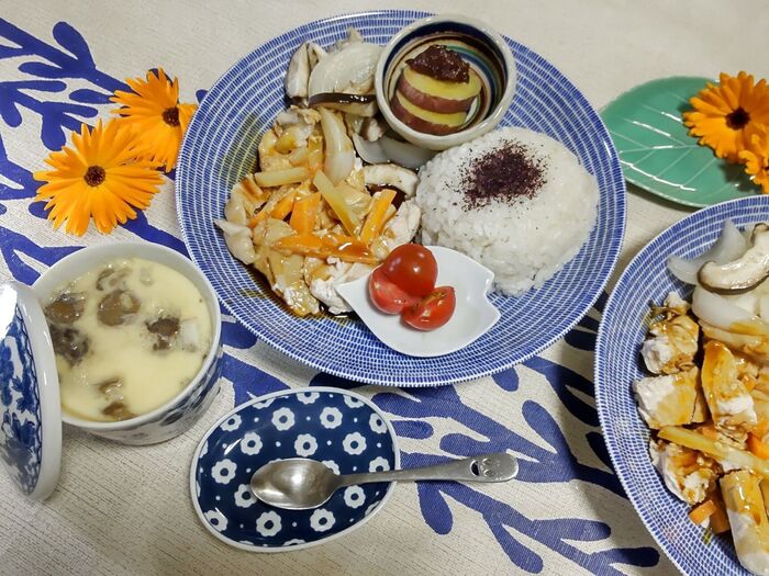 茶碗蒸しも炊飯器におまかせ♡炊飯器マジックで主食とおかず4品が一気に完成!