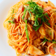 お鍋は要りません!ポリ袋でレンチン仕上げの和風ガリバタトマトパスタ