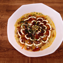 お皿1枚で完結!タンパク質お好み焼き