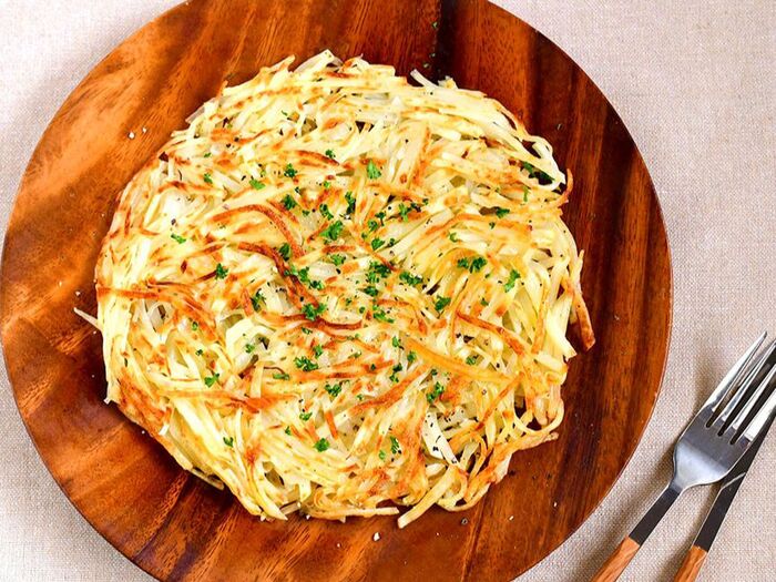 【じゃがいものカリカリ焼き】便利な野菜だし使用!