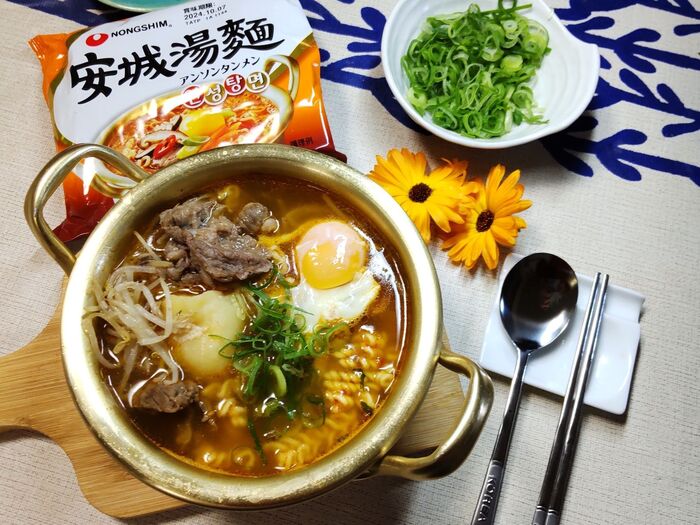 心地よいピリ辛「安城湯麺」実食レポ!韓国シェアNo.1を取ったことのあるお品です。