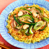 【万能おだしの上海風焼きそば】便利な野菜だし使用!