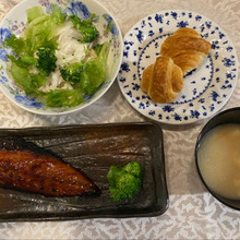さばの味醂干しパン定食