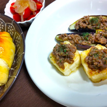 オリーブオイル肉味噌