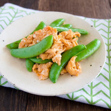 【5分で】スナップエンドウの卵炒め