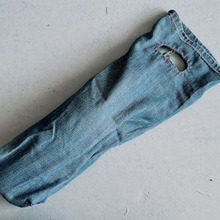 【デニムリメイク】手縫いOK!ワイン専用のエコバッグ、案外簡単でした♪