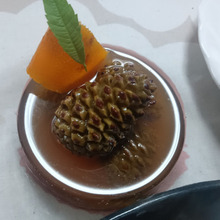 食べましたよ!!松ぽっくりの有るブレックファースト