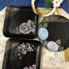 100均一皿にトールペイント