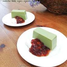 【レンジで楽々】ただひたすら混ぜるだけ!寒天もレンジでできる!抹茶ミルク寒天