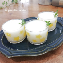 【材料4つ!】レンジで楽々♪混ぜるだけ!カルピス寒天でキラキラ星の七夕寒天