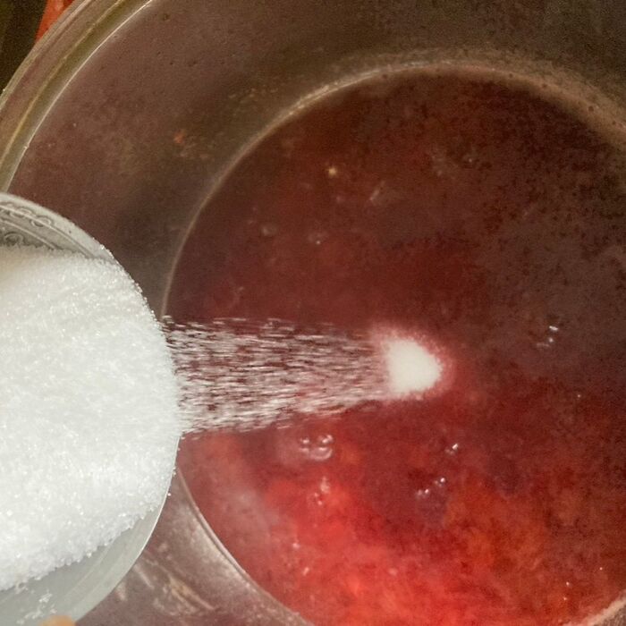 ここで味見をして、加減してください