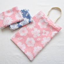 【動画付き】手ぬぐいで作る!!3回縫うだけ!!裏地つきトートバッグ