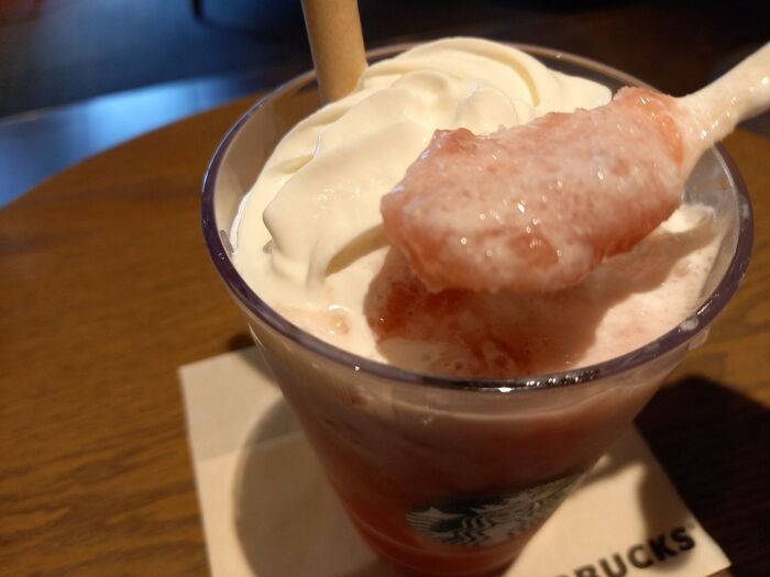 ピーチの果肉がたっぷり!!