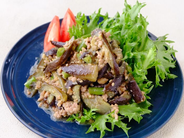 【くらし薬膳】夏の暑さによる疲労軽減に♪ナスの肉味噌炒め~夏の薬膳