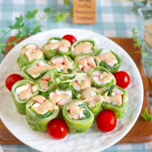 材料3つ♪レタスの生春巻きサラダ