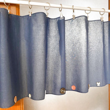 100均手ぬぐい&ウッドボタンで簡単!カントリー風手作りカフェカーテン