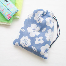 【動画付き】手ぬぐいで作る‼3回縫うだけ‼裏地つき片ひもタイプの巾着袋