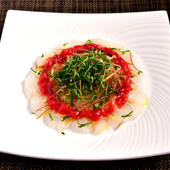 【万能梅タレのカルパッチョ】便利な野菜だし使用!