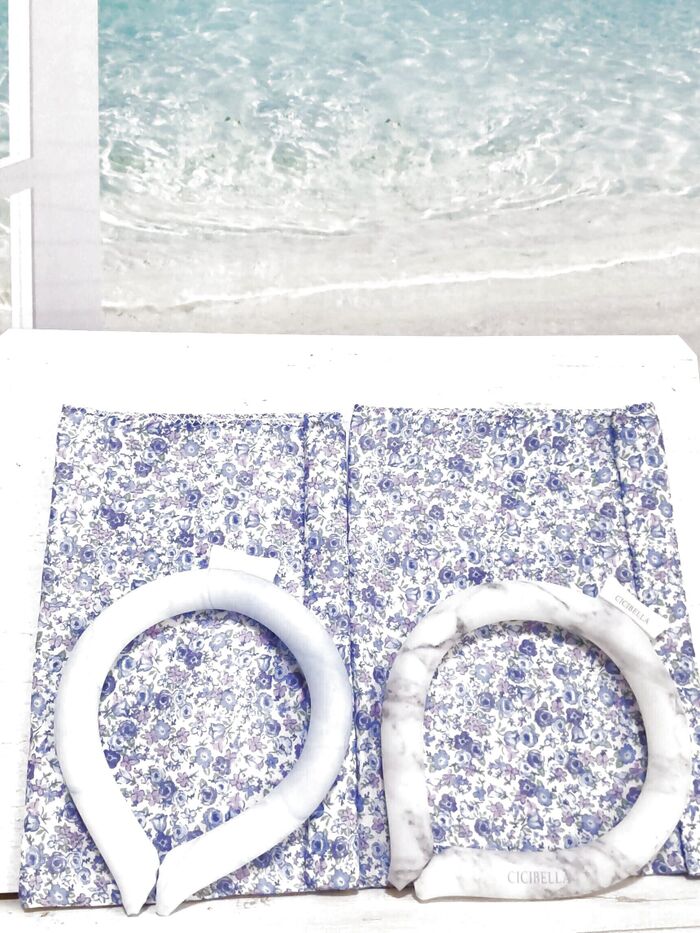 手拭いを使った簡単DIY!貼るだけで涼しげなアイスクールリング用実用袋(1枚でМ・Lサイズ2枚完成)