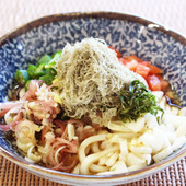 涼味ぶっかけ麺~冷やしうどん・そうめん・冷やしそばにとろろ昆布をトッピング!