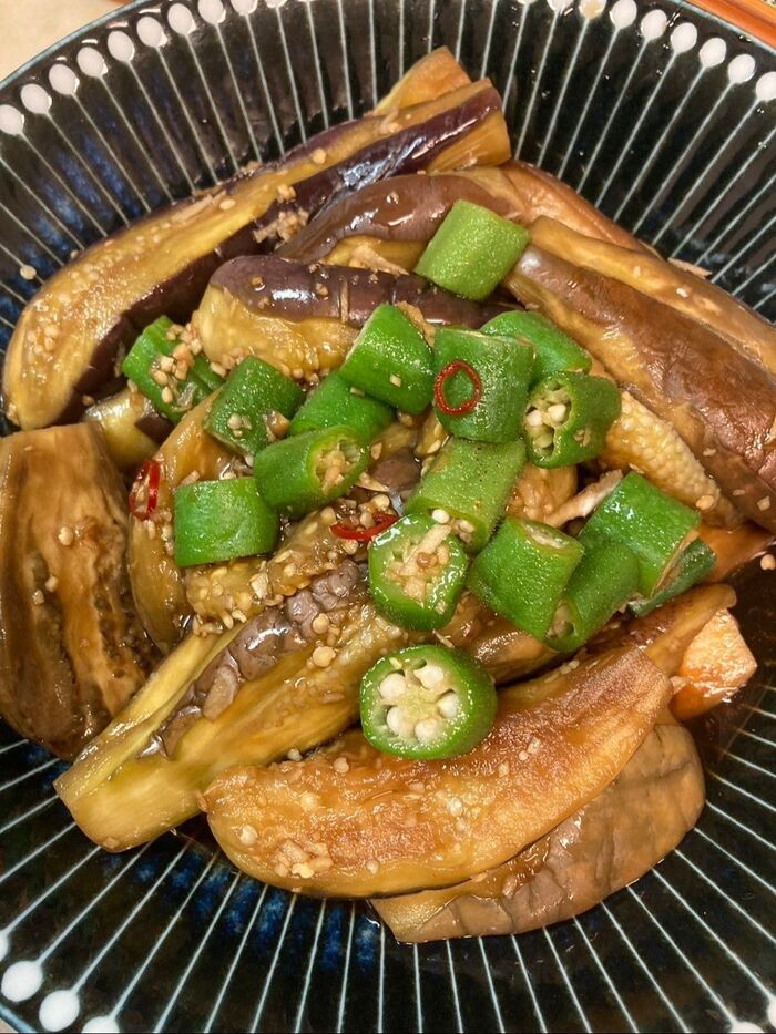 レンジで作る<香味ポン酢ナス>