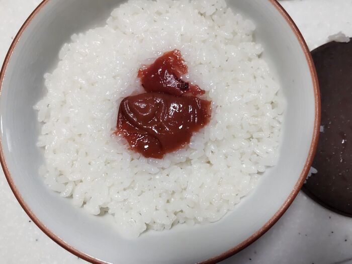 あとの半分は、梅干入りにします!