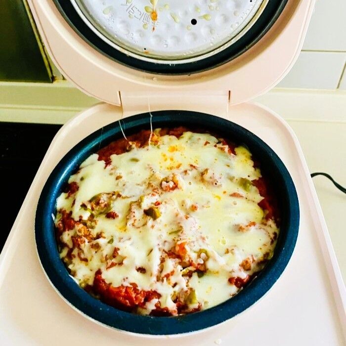 トマト、ミートボールで!チーズもとろ〜り炊き込みご飯