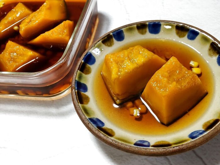 火を使わず、電子レンジで時短・簡単!一番簡単なかぼちゃの煮物レシピ!型崩れなし!コーン入れてみました