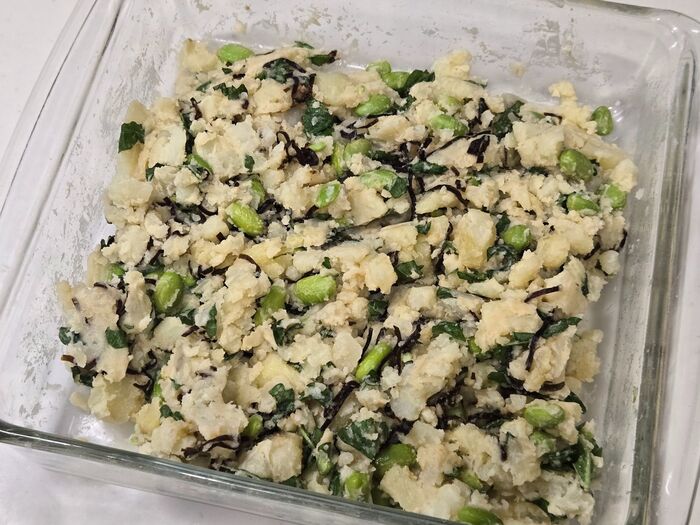 味付けは塩昆布とマヨネーズだけ!電子レンジで和風ポテトサラダ