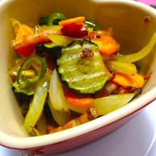 ズッキー二とベーコンのソテー、ハラペーニョ風味