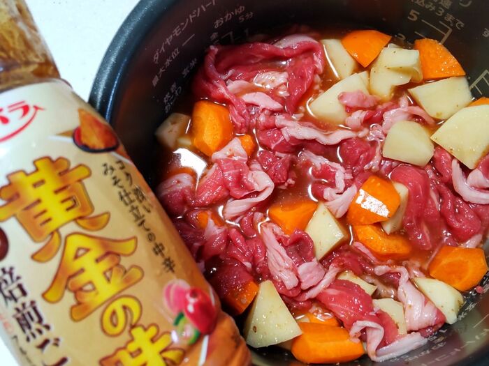 焼肉のたれだけで味決まる!子供も大喜び!炊飯器で絶品!焼肉のたれ肉じゃが