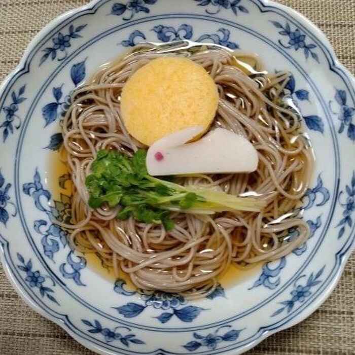 中秋の名月【かぼちゃとかまぼこで冷やし月見そば】
