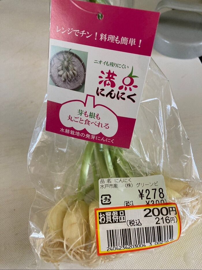 <満点にんにく>こんなニンニクを売っていたのです♪