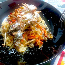 morning pasta クリーム、柚子、柚子胡椒、シェル、ハンダマ・・・・