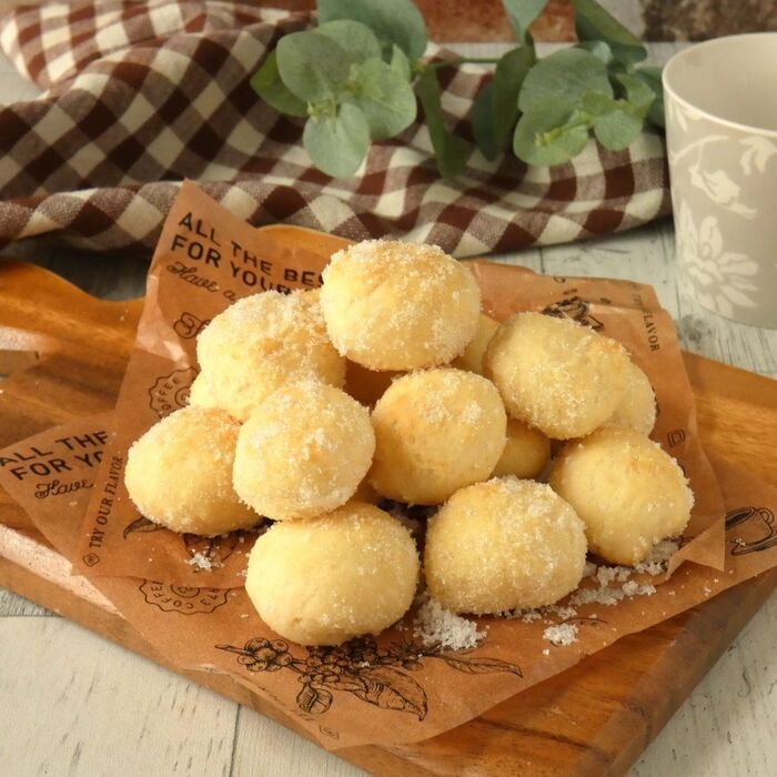 発酵なし!子供と一緒につくれる「ひとくちシュガーバターパン」